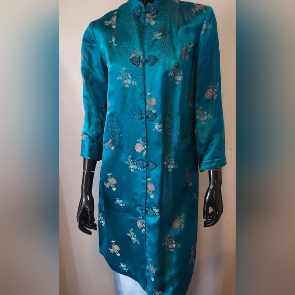 Vintage Chinese Silk Kimono Size 36 - Picture 2 of 10
